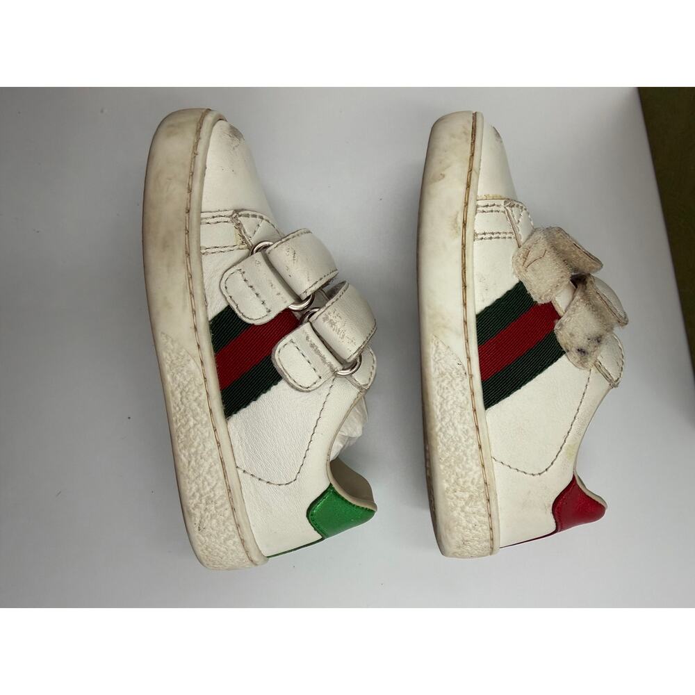 Gucci kids ace leather sneakers size 21 with box - Picture 3 of 7